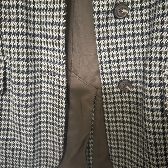 Madewell Oversized Knit Blazer in Green Houndstooth - Size XXS - Picture 12 of 15